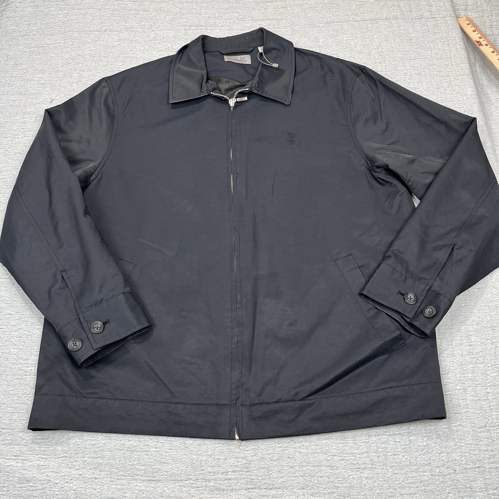 Ashworth Golf‎ Men's Large Black Lined Full Zip Jacket EUC. GB33